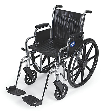 Medline Excel 2000 Wheelchair, 20" Seat, Black