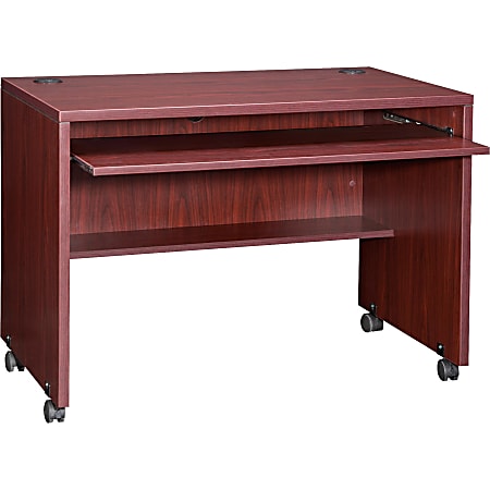 Lorell® Essentials 42"W Computer Workstation, 29-1/2"H x 41-3/8"W x 23-5/8"D, Mahogany