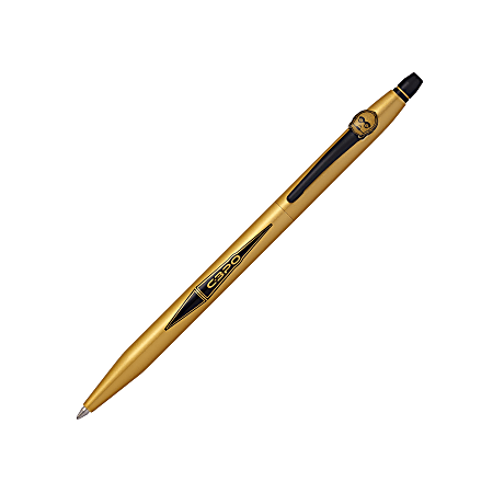 Cross® Click Rollerball Gel Pen, C3PO, Medium Point, 1.0 mm, Gold Barrel, Black Ink