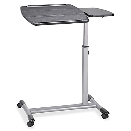 Lorell Laptop Mobile Caddy - 0.59" Table Top Thickness - 38" Height x 29.50" Width x 20" Depth - Assembly Required - Silver