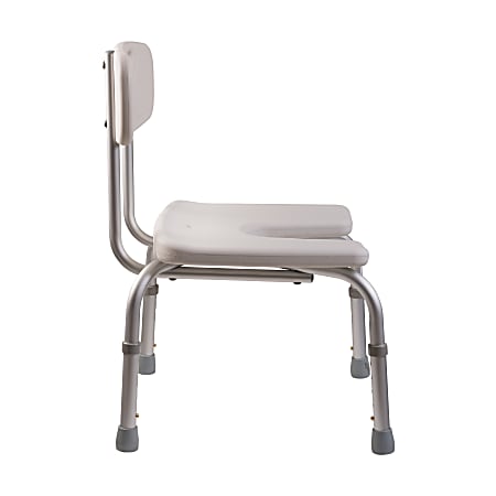 DMI U Shape Bath And Shower Chair With Removable Backrest 17 H x 15 34 W x 14 D White Office Depot