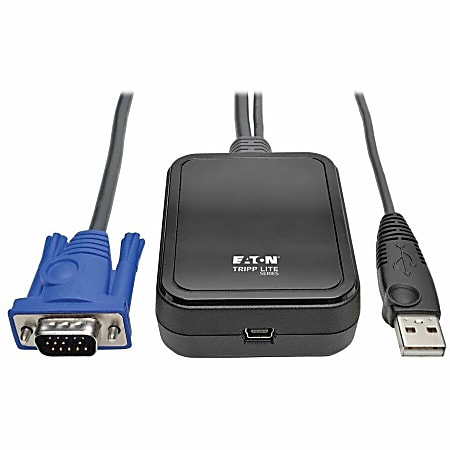 Tripp Lite KVM Console to USB 2.0 Portable Laptop Crash Cart Adapter with File Transfer and Video Capture 1920x 1200 @ 60 Hz - B032VU1