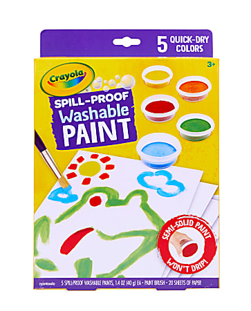 Crayola Neon Washable Kids Paint 2 Oz Assorted Colors Set Of 10 Paints -  Office Depot