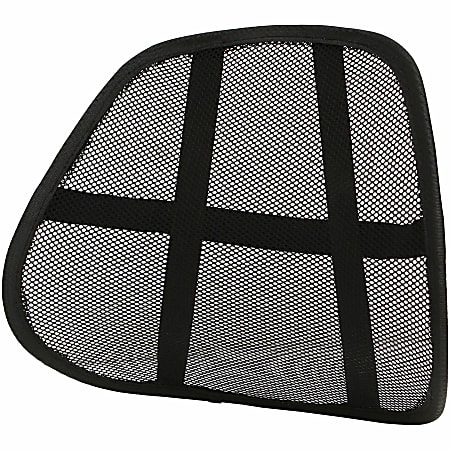 Lorell&reg; Ergo Lumbar Back Support, Mesh, Black