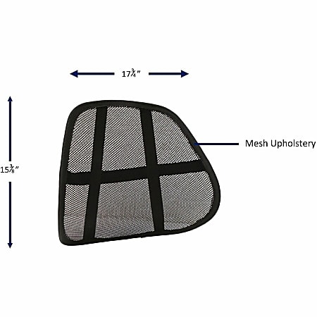 Lorell Ergo Mesh Lumbar Back Support - Black