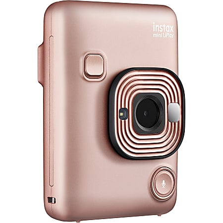 instax mini LiPlay Instant Digital Camera - Blush Gold - 1.5" Sensor - Autofocus - 2.7"LCD - 2560 x 1920 Image