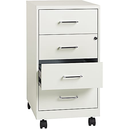 LYS Mobile Storage Cabinet - 14.3"x 18" Depth x 26.5" - 4x Drawer(s)  - VF418DMWE