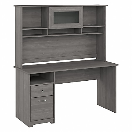 Bush Furniture Cabot 60 W Computer Desk With Hutch Modern Gray