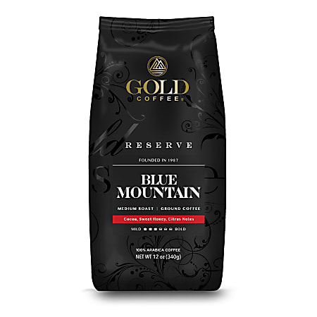 Gold Coffee Company Ground Blue Mountain Blend, 12 Oz, Total Qty 1