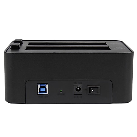 Startech Com Usb 3 0 Sata Hard Drive Duplicator And Eraser Dock Standalone 2 53 5in Hdd And Ssd Eraser And Cloner Office Depot