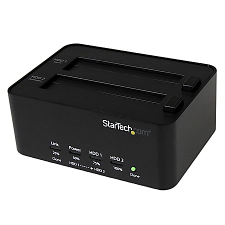 StarTech.com USB 3.0 SATA Hard Drive Duplicator & Eraser Dock - Standalone 2.5/3.5in HDD & SSD Eraser and Cloner