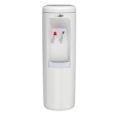 Oasis Atlantis Hot/Cold Plumbed Floorstand Water Cooler, White