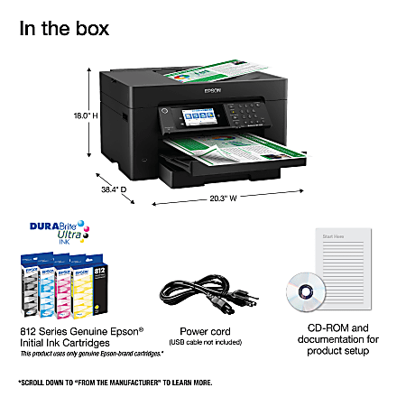 Epson WorkForce Pro WF 7820 Wireless Inkjet All In One Color