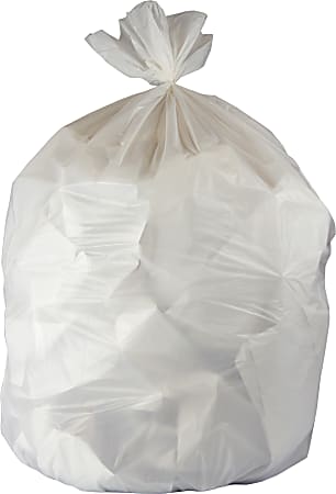 Heritage Low-Density Extra Heavy Duty Trash Can Liners, 0.75-mil, 30 Gallons, 36" x 30", White, Case Of 200 Liners