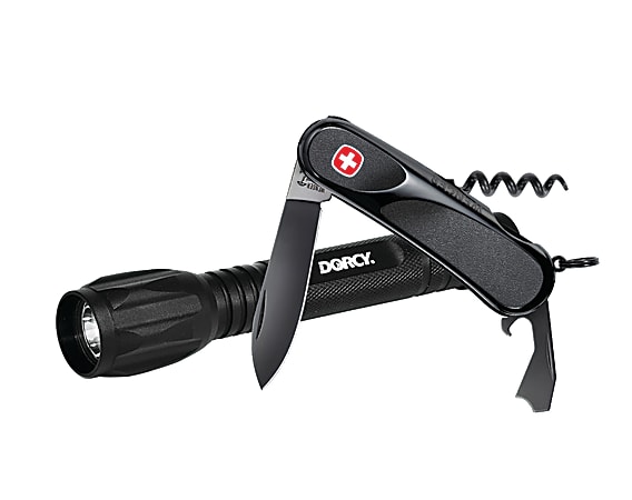 Wenger Swiss Army Knife EvoGrip 63 Blackout And Dorcy LED