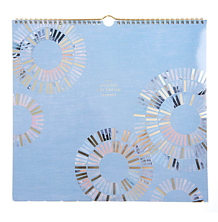 2025 Russell & Hazel Monthly Spiral Calendar, 13-1/4 x 12-1/4”, Burst, January 2025 To December 2025