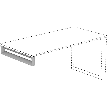 Lorell® Relevance Series Desk Leg Frame, Short Side, Silver, For 23 5/8"D Desk