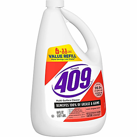 Formula 409 Multi-Surface Cleaner Refill Bottle - 64 fl oz (2 quart) - Original Scent - 1 Each - Disinfectant, Antibacterial, Deodorize, Non-porous, Ammonia-free, Bleach-free - White