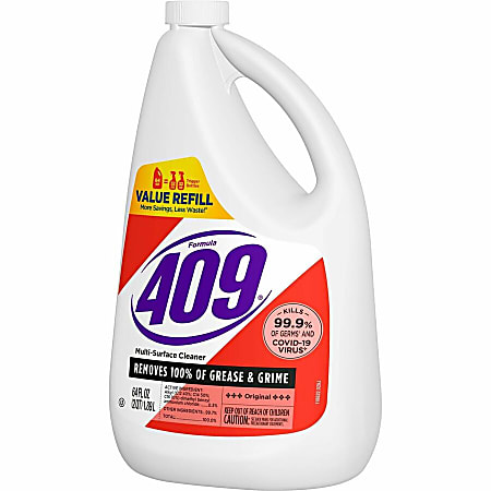 Formula 409 Multi-Surface Cleaner Refill Bottle - 64 fl oz (2 quart) - Original Scent - 1 Each - Disinfectant, Antibacterial, Deodorize, Non-porous, Ammonia-free, Bleach-free - White