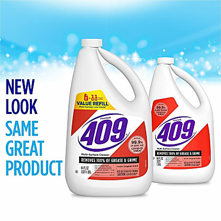 Formula 409 Multi-Surface Cleaner Refill Bottle - 64 fl oz (2 quart) - Original Scent - 1 Each - Disinfectant, Antibacterial, Deodorize, Non-porous, Ammonia-free, Bleach-free - White