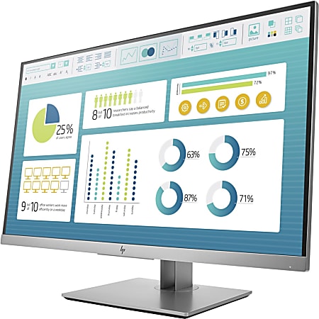 HP Business E273 27" Full HD LED LCD Monitor - 16:9 - 1920 x 1080 - 250 Nit - 5 ms - HDMI - VGA - DisplayPort - USB Hub