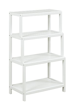 New Ridge Home Goods Dunnsville 37"H 4-Tier Bookcase, White