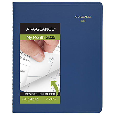2025 AT-A-GLANCE® Monthly Planner, 7" x 8-3/4", Blue, January To December, 7012420