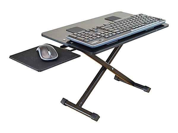 Uncaged Ergonomics KT3 Adjustable Height Tilt Computer Keyboard Stand. Ergonomic On Desk Stand Up Desktop Riser. Raise Keyboards To Standing Height