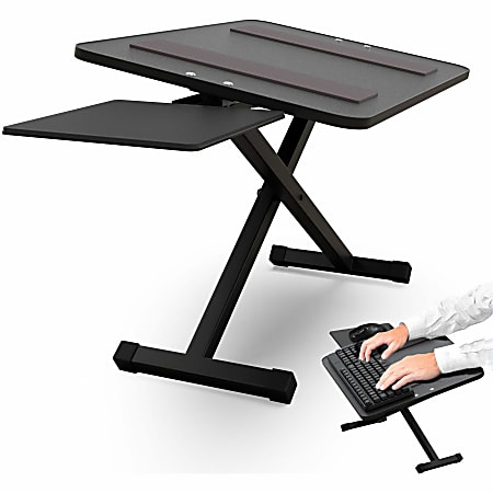 Uncaged Ergonomics KT3 Adjustable Height Tilt Computer Keyboard Stand. Ergonomic On Desk Stand Up Desktop Riser. Raise Keyboards To Standing Height
