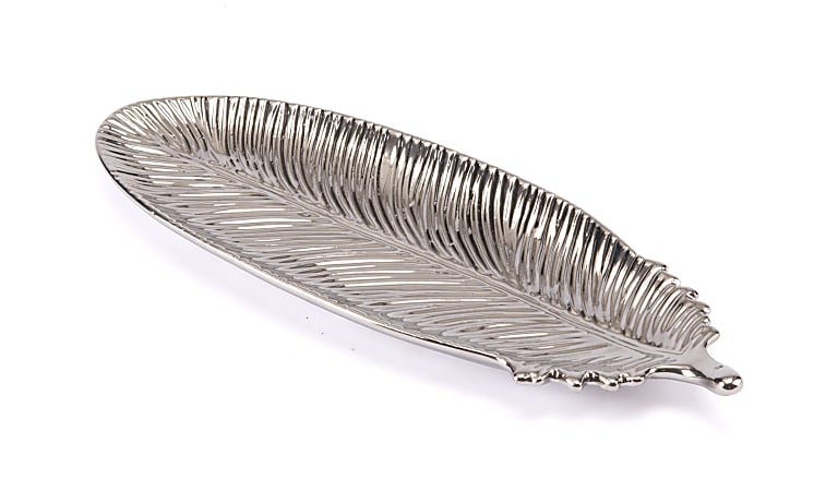 Zuo Modern Feather Tray, Small, Silver