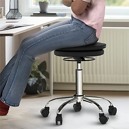 Wobble Stool Air Rolling Adjustable Height Balance Ball Office Chair for Active Sitting Black Uncaged Ergonomics