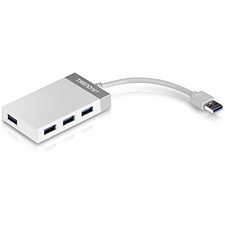 TRENDnet 4-Port USB 3.0 Compact Mini Hub with Built in USB 3.0 Cable, Plug & Play, Compatible with: Linux, Windows, Mac, Nintendo Switch, Backwards Compatible with USB 2.0, TU3-H4E - USB - External - 4 USB Port(s) - 4 USB 3.0 Port(s)