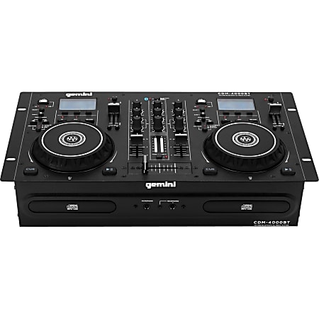gemini CDM 4000BT: Dual CD/USB Media Player with Bluetooth  CD R  CD DA Playback  2 Disc(s)  Black