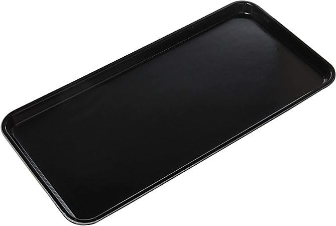 Cambro Fiberglass Market Trays, 9" x 18", Black, Pack Of 12 Trays