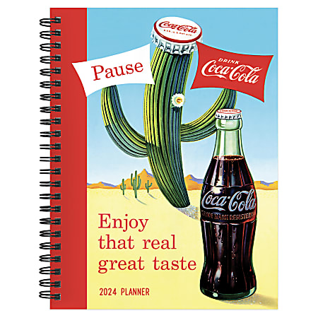 2024 TF Publishing Medium Weekly/Monthly Planner, 6-1/2" x 8", Coke, January to December