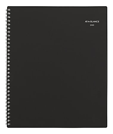 AT-A-GLANCE® DayMinder® Executive Weekly/Monthly Planner, 8-1/2" x 11", Black, January To December 2020, GC54507