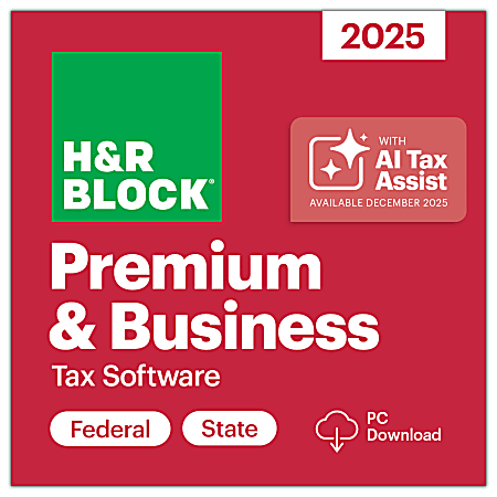 H&R Block Premium & Business Tax Software, 2025, Windows, Download