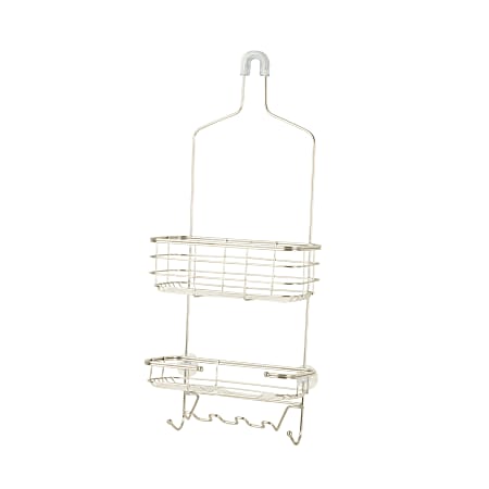Honey-Can-Do Stainless-Steel Shower Caddy, 25"H x 10 1/4"W x 4 1/4"D, Chrome