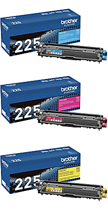 Brother® TN225 High-Yield 3-Color Cyan/Magenta/Yellow Toner Cartridges, Pack Of 3 Cartridges, TN225CMY-OD
