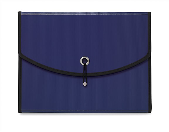 Office Depot® Brand 8-Pocket Expanding File, 7" Expansion, Letter Size, Blue