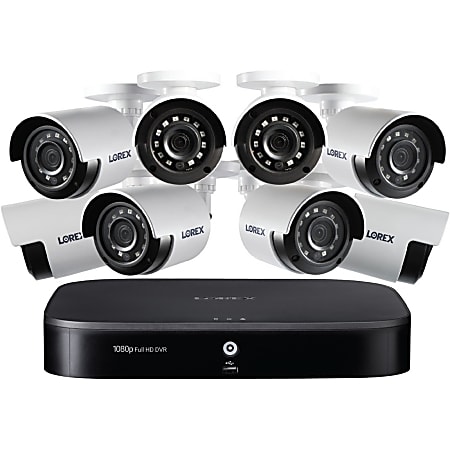 Lorex Video Surveillance System - 1 TB HDD - Digital Video Recorder, Camera - 1920 x 1080 Camera Resolution - HDMI - Full HD Recording - Google Assistant, Alexa Supported