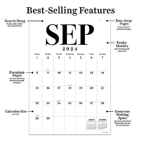 20242025 TF Publishing Academic Medium Art Poster Calendar, 17” x 12