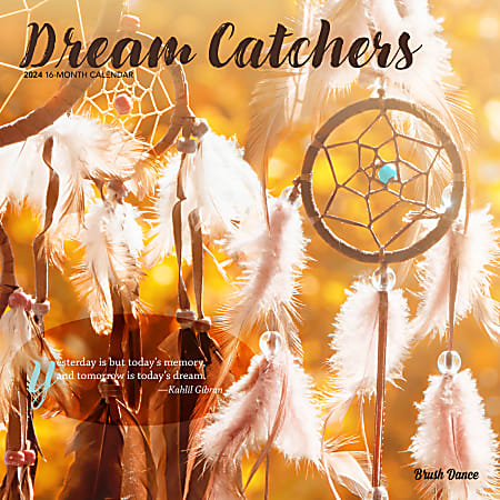 2024 Brush Dance Monthly Square Wall Calendar, 12" x 12", Dream Catchers, January To December