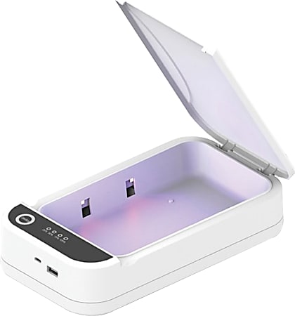 Supersonic UV Phone Sterilizer Box, 8-15/16"H x 1-15/16"W x 4-13/16"D, White