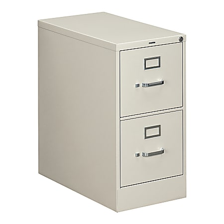 HON® 310 26-1/2"D Vertical 2-Drawer Letter-Size File Cabinet, Metal, Light Gray