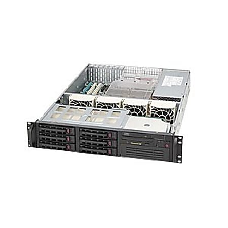 Supermicro SC823TQ-650LPB Chassis - Rack-mountable - Black
