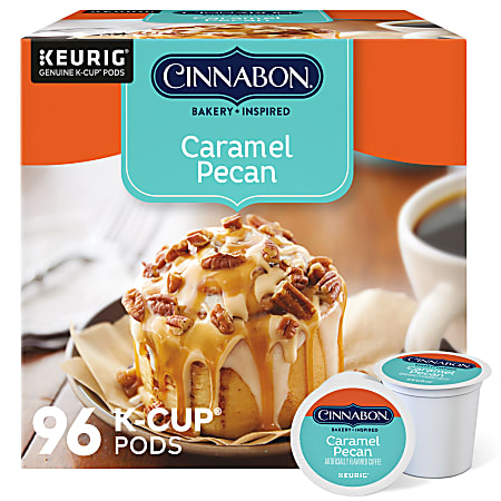Green Mountain Coffee® Cinnabon Caramel Pecan K-Cup® Pods, Light Roast, Box Of 96 Pods