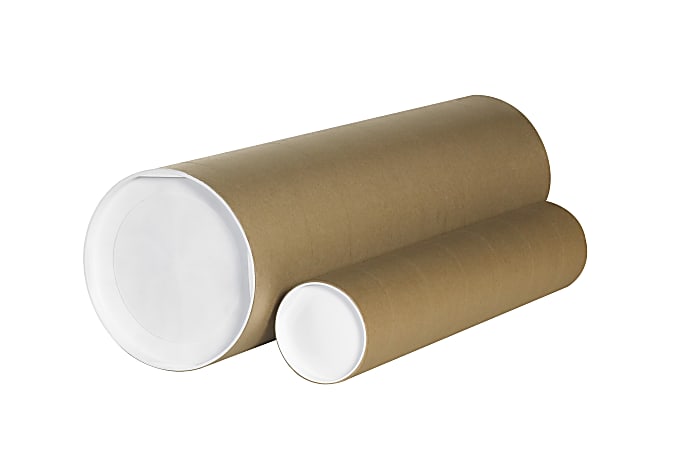 Partners Brand Heavy-Duty Kraft Mailing Tubes, 5" x 36", 80% Recycled, Kraft, Pack Of 15