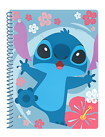 Disney Notebook, 10-1/2" x 8", Single Subject, Wide Ruled, 70 Sheets, Lilo & Stitch
