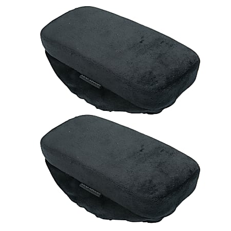 Mind Reader Arm Rests, 1-1/2"H x 9-1/2"W x 4-1/2"D, Black, Pack Of 2 Arm Rests